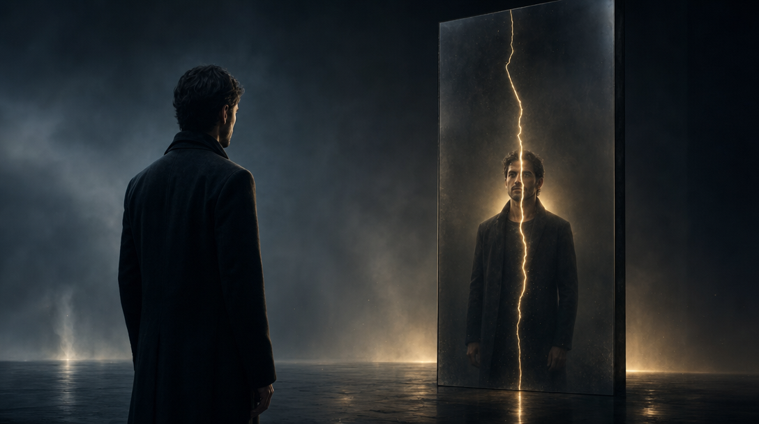 Miroir de conscience illustrant l'identification et le début de l'introspection
