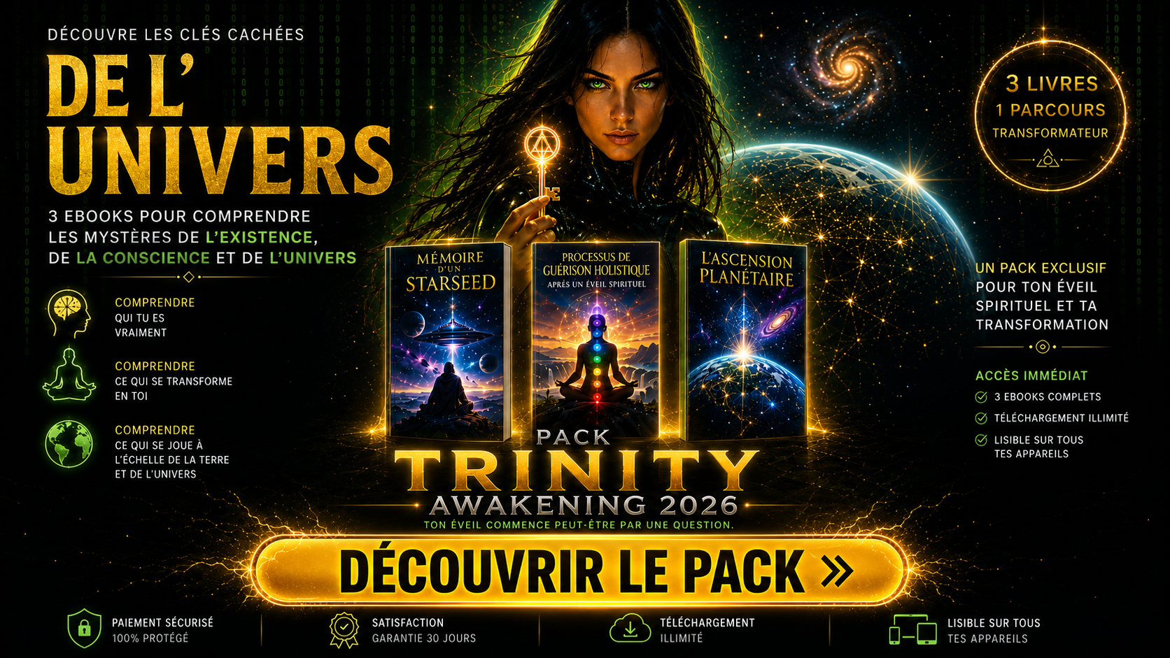 Pack Trinity Awakening - Guide d'activation Starseed